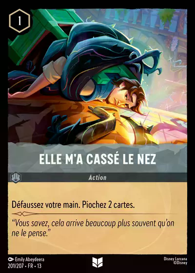 Elle m'a cassé le nez