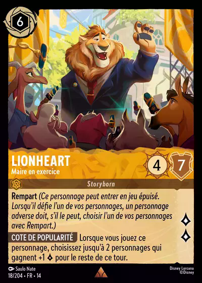 Lionheart - Maire en exercice