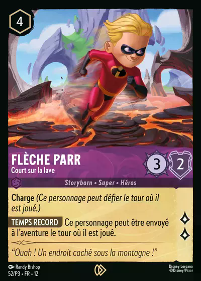 Flèche Parr - Court sur la lave
