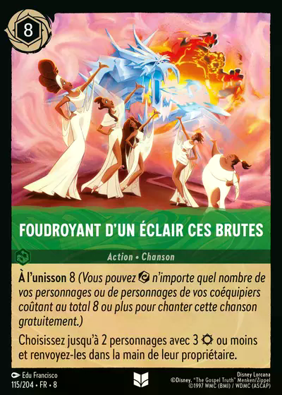 Foudroyant d'un éclair ces brutes