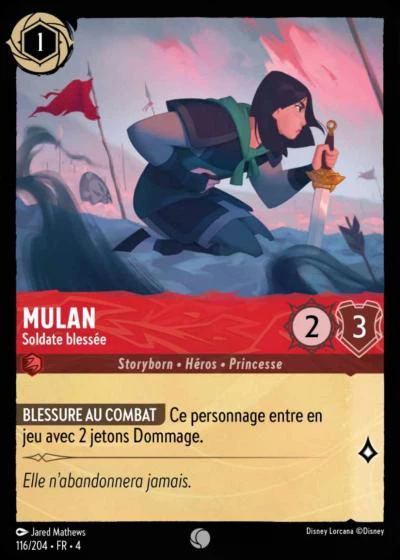 Mulan - Soldate blessée