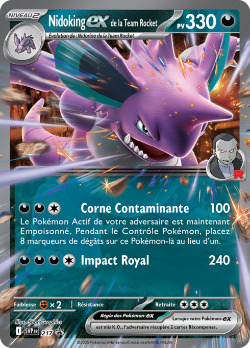 Nidoking ex de la Team Rocket (SVP 217)