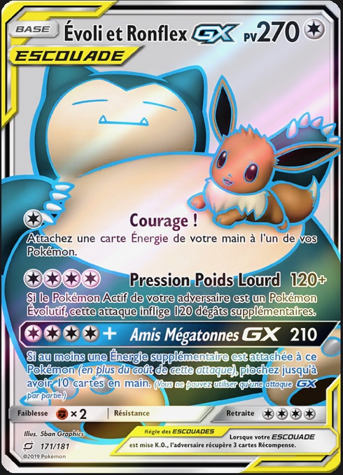 Eevee & Snorlax GX (TEU 171)