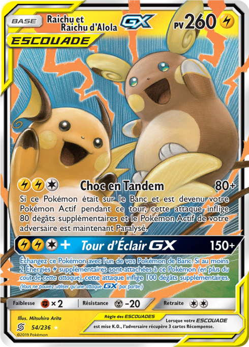 Raichu et Raichu d'Alola-GX